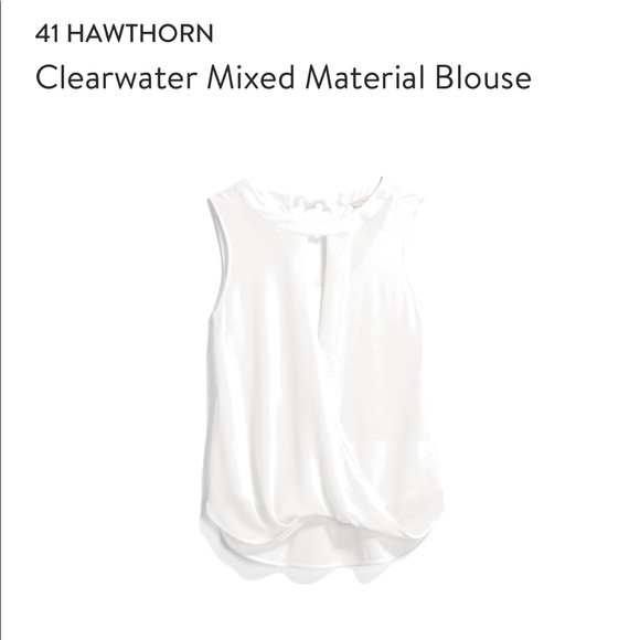 41 Hawthorn Tops - NWT adorable stitch fix white tank